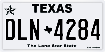 TX license plate DLN4284