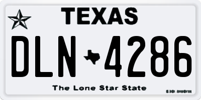 TX license plate DLN4286