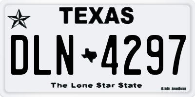 TX license plate DLN4297