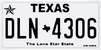 TX license plate DLN4306