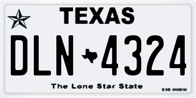 TX license plate DLN4324