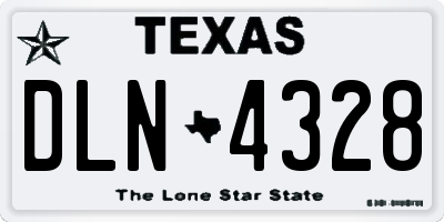 TX license plate DLN4328