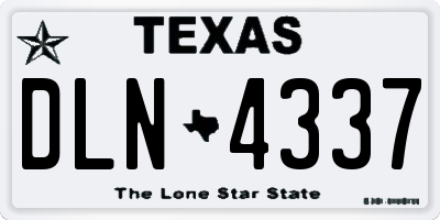 TX license plate DLN4337