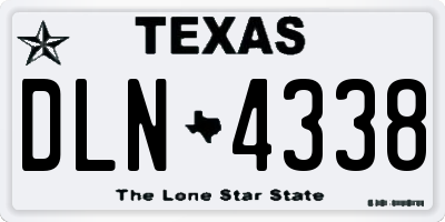 TX license plate DLN4338