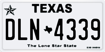 TX license plate DLN4339