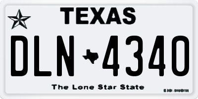 TX license plate DLN4340