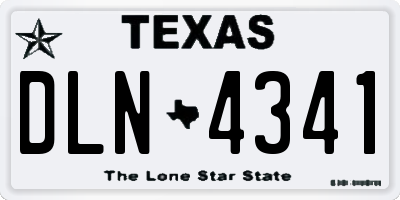 TX license plate DLN4341