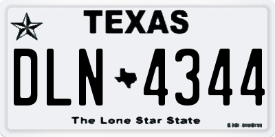 TX license plate DLN4344