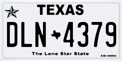 TX license plate DLN4379