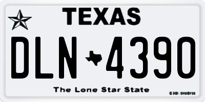 TX license plate DLN4390