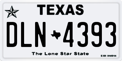 TX license plate DLN4393