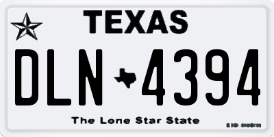 TX license plate DLN4394