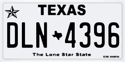 TX license plate DLN4396