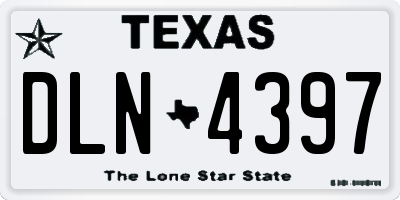 TX license plate DLN4397
