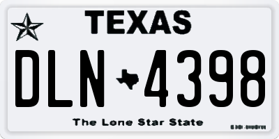TX license plate DLN4398