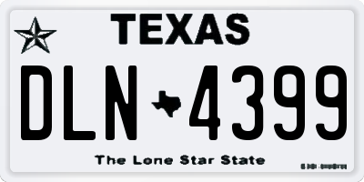 TX license plate DLN4399