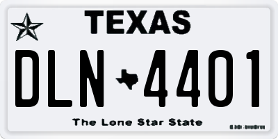 TX license plate DLN4401