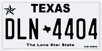 TX license plate DLN4404