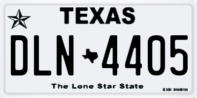 TX license plate DLN4405