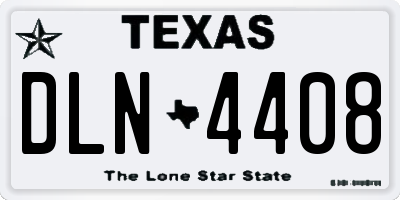 TX license plate DLN4408
