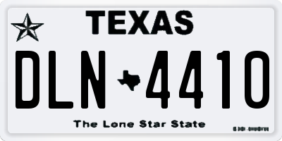 TX license plate DLN4410