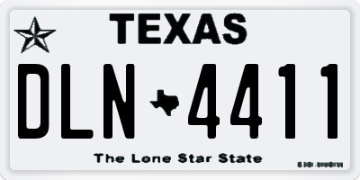 TX license plate DLN4411