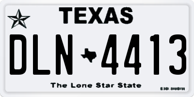 TX license plate DLN4413
