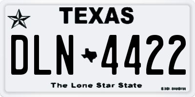 TX license plate DLN4422