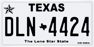 TX license plate DLN4424