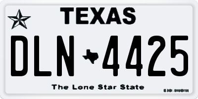 TX license plate DLN4425