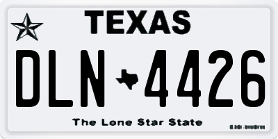 TX license plate DLN4426