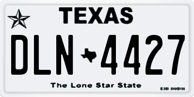 TX license plate DLN4427
