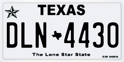 TX license plate DLN4430