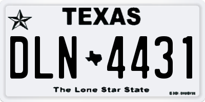 TX license plate DLN4431