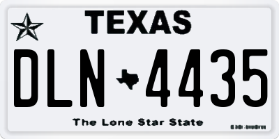TX license plate DLN4435