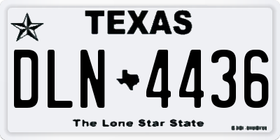 TX license plate DLN4436
