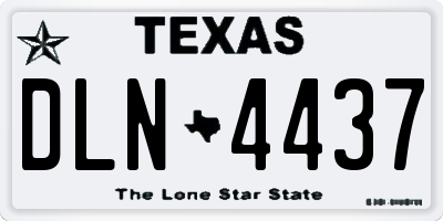 TX license plate DLN4437