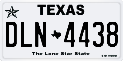 TX license plate DLN4438