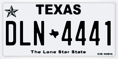 TX license plate DLN4441