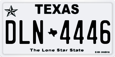 TX license plate DLN4446