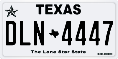 TX license plate DLN4447