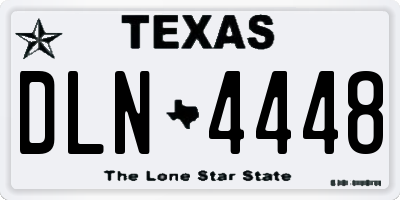 TX license plate DLN4448