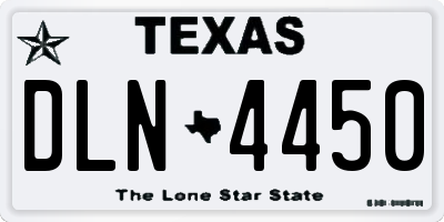 TX license plate DLN4450