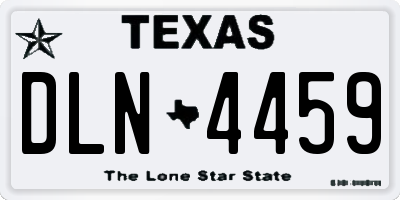 TX license plate DLN4459