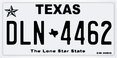 TX license plate DLN4462