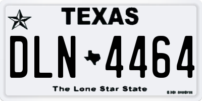 TX license plate DLN4464