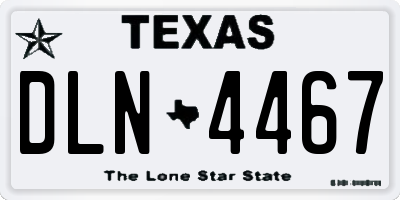 TX license plate DLN4467