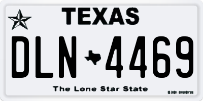 TX license plate DLN4469