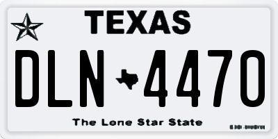 TX license plate DLN4470