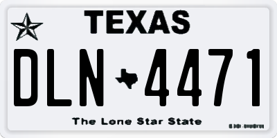 TX license plate DLN4471